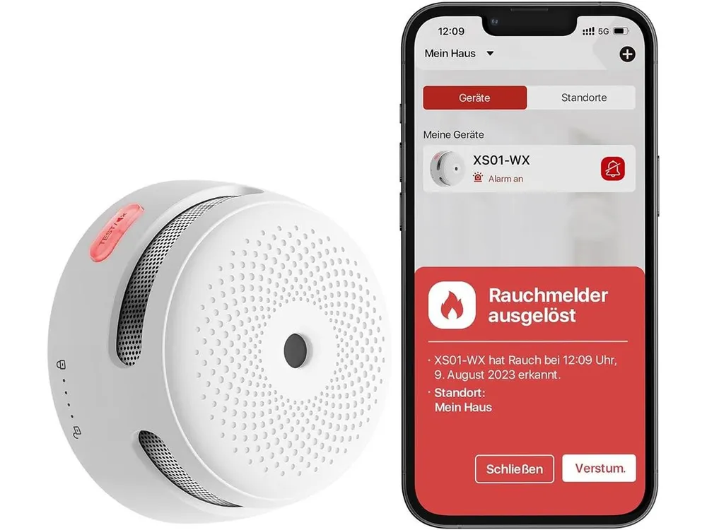 X-SENSE XS01-WX Rauchmelder (keine, App gesteuert, 10 Jahre Lebensdauer)