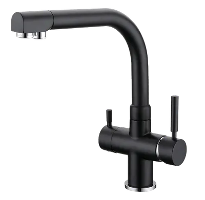 3 Wege Armatur rechteckig, schwarz (XO-AR 7010)