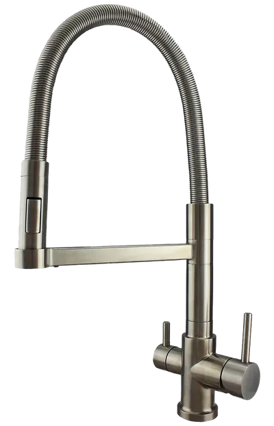 3 Wege Armatur mit flexibler Brause aus Edelstahl (XO-AR 7015)