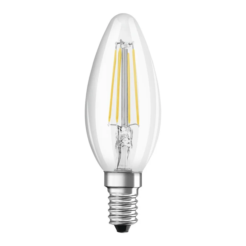 LED-Filament, E14, 470lm ersetzt 40W, Kerzenlampe, Warmweiß, 2 Stück (00112616)
