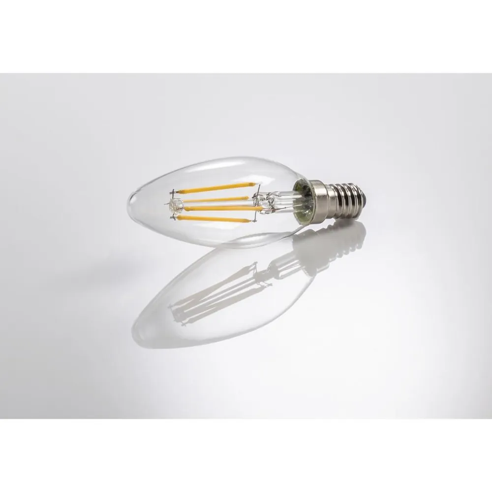 LED-Filament, E14, 470lm ersetzt 40W, Kerzenlampe, Warmweiß, 2 Stück (00112705)