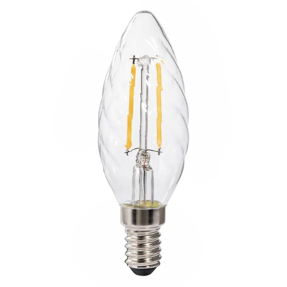 LED-Filament, E14, 250lm ersetzt 25W, Kerze gedreht, Warmweiß (00112843)