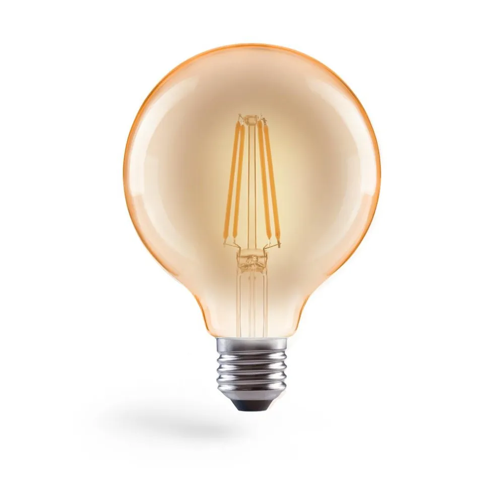 LED-Filament, E27, 650lm 8W, Vintage-Lampe Globe 125, dimmbar, Warmweiß (00112920)