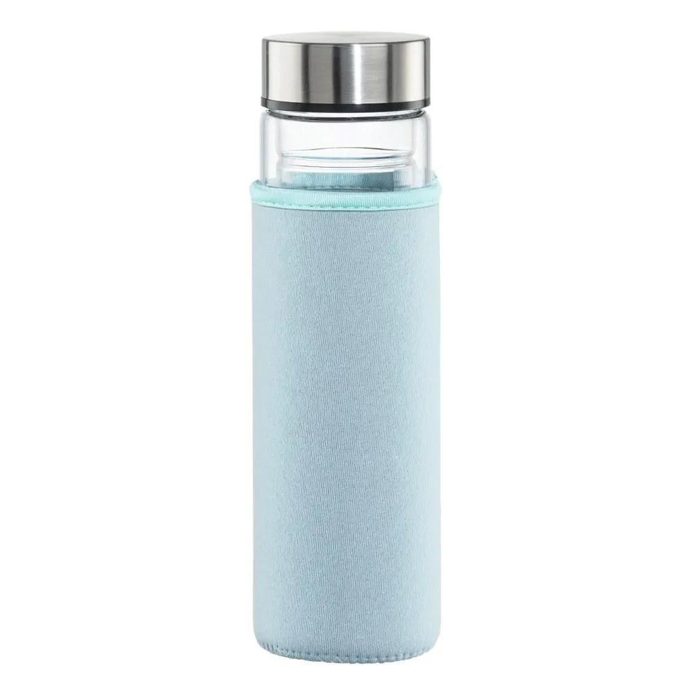Glasflasche, 450 ml, mit Schutzhülle, Einsatz, für Kohlensäure u. heiß/kalt (00181598)