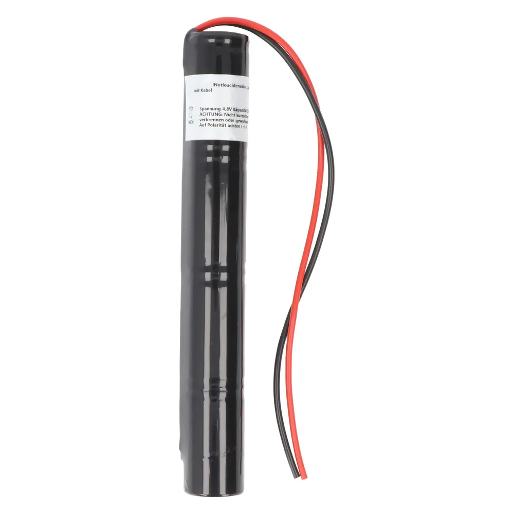 XCell Notleuchtenakku NiCd 4,8V 1800mAh L1x4 Sub-C mit 200mm Kabel einseitig passend für 4,8 V Akku