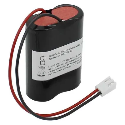 XCell Notleuchtenakku NiMH 2,4V 4,2Ah F1x2 7/5 Sub-C mit Kabel und Stecker ersetzt Zumtobel 00072883