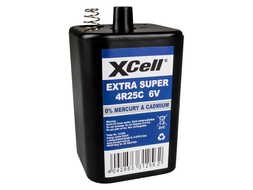 XCELL 6V-Block-Batterie Zink-Kohle, 4R25, 9500 mAh, 1 Stück