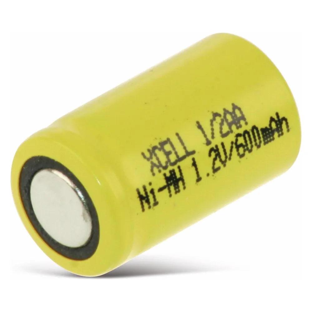 XCELL NiMH-Akku, Industriezelle, 1/2 AA, 25,5x14,5mm, 1,2V/600mAh
