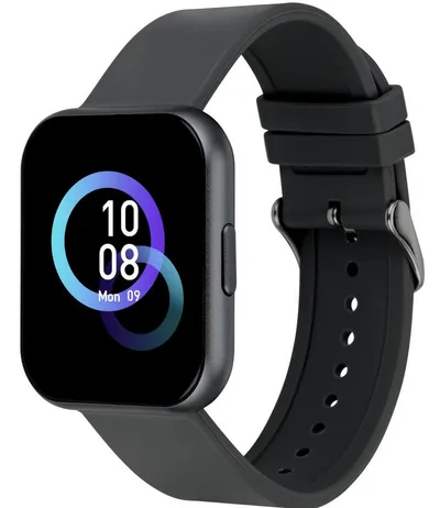 XCOAST IVE 2 Anthrazit Fitnesstracker und Smartwatch (BxLxH: 3,8x4,4x1,1 cm/Farb-Touchdisplay 1,69 Zoll, iOS und Android), 3-tlg., 70 verschiedene Ziffernblätter, Nachrichtenanzeige, Blutdruck, Puls, Blutsauerstoff, Kalorien, 21 Sportmodi, Schlafmonitor