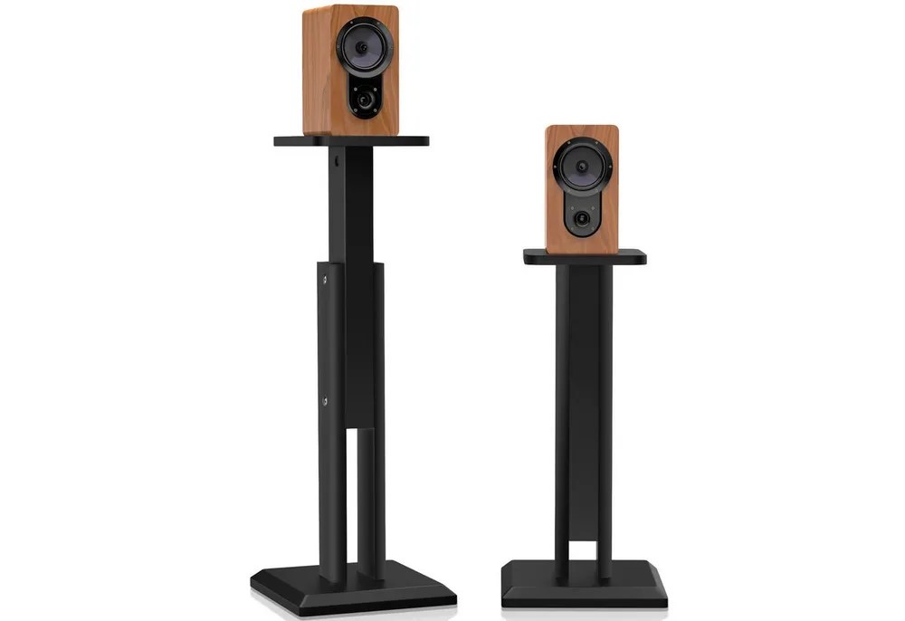 XERSEK Lautsprecherständer Boxenständer Höhenverstellbar 65-85cm für 4-10" Lautsprecher Bis 20 kg, (Stabilem Hochdichtebrett, Einfache Montage, Lautsprecherhalter, Audio Ständer, Lautsprecher Stand für Party Events)