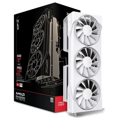 XFX SWIFT AMD Radeon RX 9070 OC Dreifachlüfter 16 GB GDDR6 FSR 4 Weiß