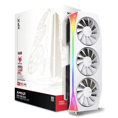 Grafikkarte XFX Radeon RX 9070 XT OC 16GB GDDR6 Triple Fan Weiß