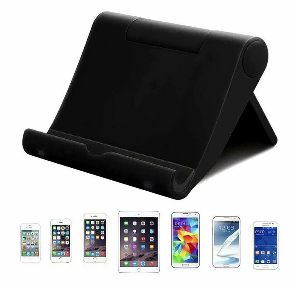 XGODY Smartphone-Halterung, (bis 10 Zoll, 1-tlg., Mini Portabler Handy Halter Büro Tisch Ständer Halterung Multi Winkel)