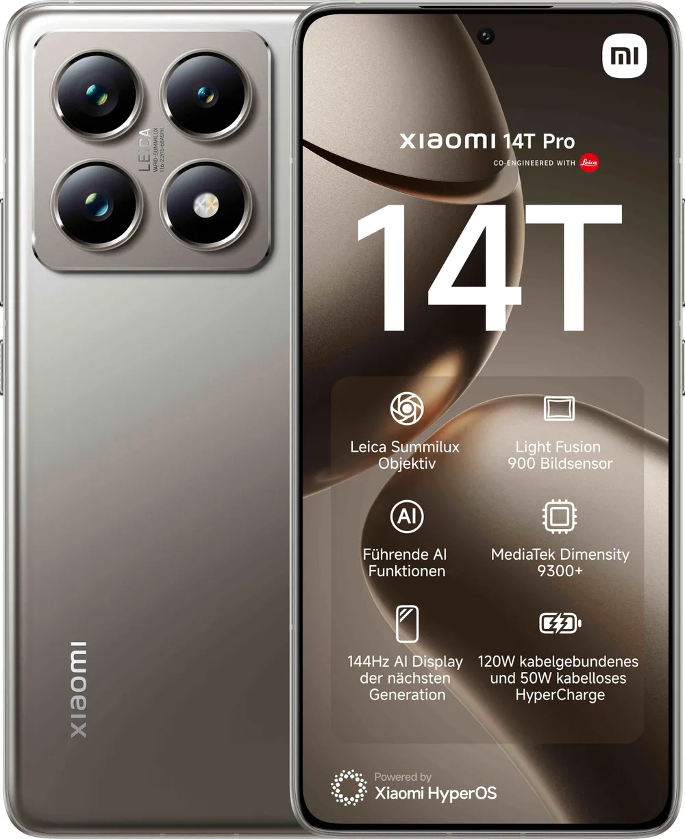 14T Pro 5G 12GB + 512GB Titan Gray Smartphone