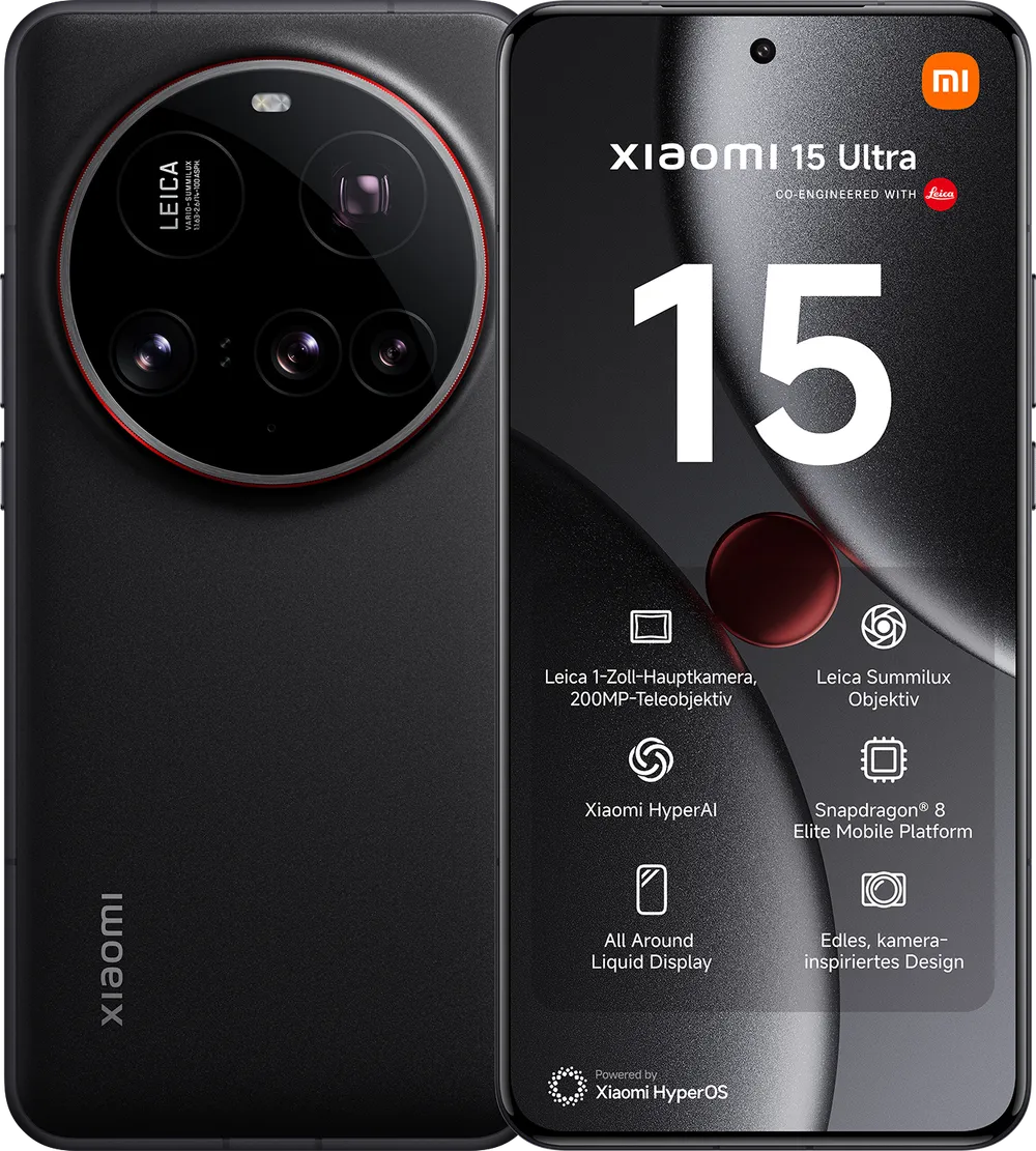 15 Ultra 16GB + 512GB Black Smartphone