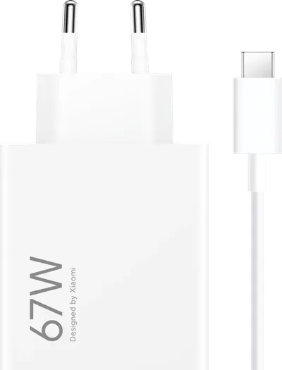 Xiaomi Hypercharge Power-Delivery-Ladegerät 67 W + USB-A-auf-USB-C-Kabel (1 m) Weiß