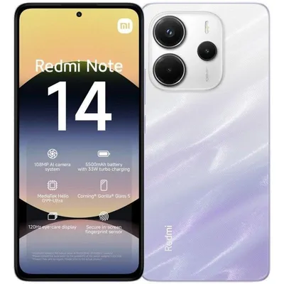 Xiaomi REDMI Note 14 4G 8GB 256GB 6.67" Niebla Lila