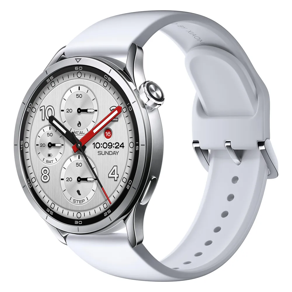 Xiaomi Watch S5 Bluetooth GPS NFC 46mm Silber Gummiband 5ATM Herzfrequenz