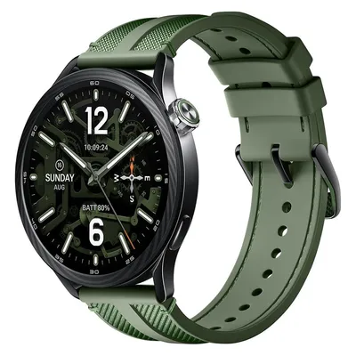 Xiaomi Watch S5 Bluetooth NFC 46mm Schwarz Armband Grün Einheitsgröße Wasserdicht 5 ATM SpO2