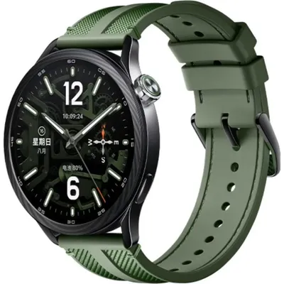 Xiaomi Watch S5 Bluetooth NFC 46mm Schwarz Armband Grün Einheitsgröße Wasserdicht 5 ATM SpO2