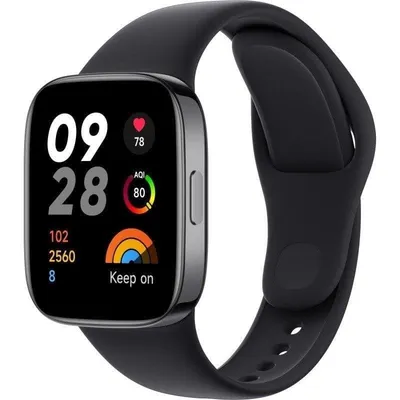 Xiaomi Redmi Watch 3 Bluetooth GPS 42mm AMOLED Schwarz Wasserdicht 5ATM SpO2 Pulsuhr