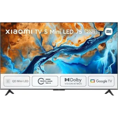 TV Xiaomi QD Mini LED TV S 75" 4K UltraHD 144Hz Smart TV Google TV Dolby Vision IQ