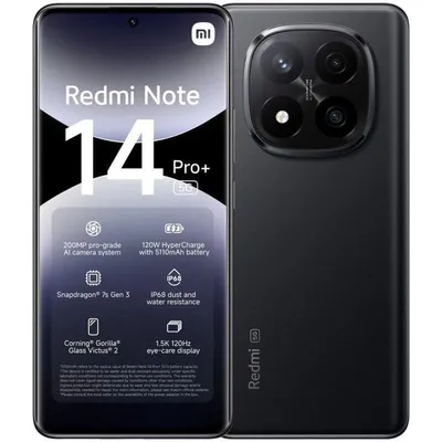 Xiaomi REDMI Note 14 Pro Plus 5G 12GB 512GB 6.67" Schwarz Midnight