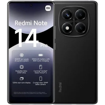 Xiaomi REDMI Note 14 Pro 4G 8GB 256GB 6.67" Schwarz Midnight