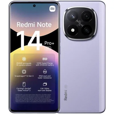 Xiaomi REDMI Note 14 Pro Plus 5G 12GB 512GB 6.67" Violett Lavendel