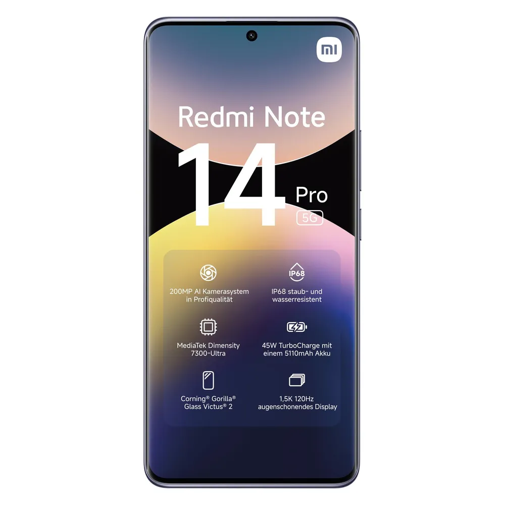 Xiaomi REDMI Note 14 Pro 5G 8GB 256GB 6.67" Violett Lavendel