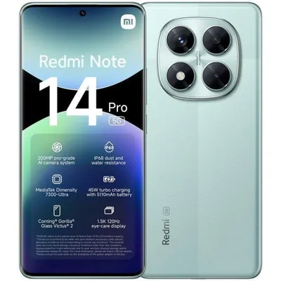 Xiaomi REDMI Note 14 Pro 5G 8GB 256GB 6.67" Grün Koralle