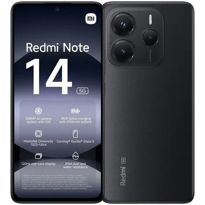 Xiaomi REDMI Note 14 5G 6GB 128GB 6.67" Schwarz