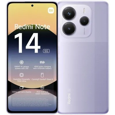 Xiaomi REDMI Note 14 5G 6GB 128GB 6.67" Lavendel