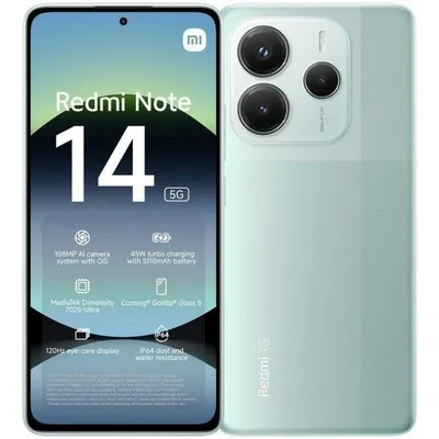 Xiaomi REDMI Note 14 5G 6GB 128GB 6.67" Grün Coral