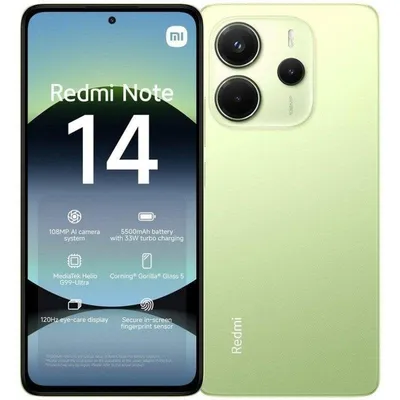 Xiaomi REDMI Note 14 4G 8GB 256GB 6.67" Lime Green