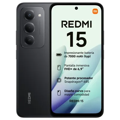 Xiaomi Redmi 15 4G 8GB 256GB 6,9" Dual-SIM NFC Midnight Black Europäische Importversion