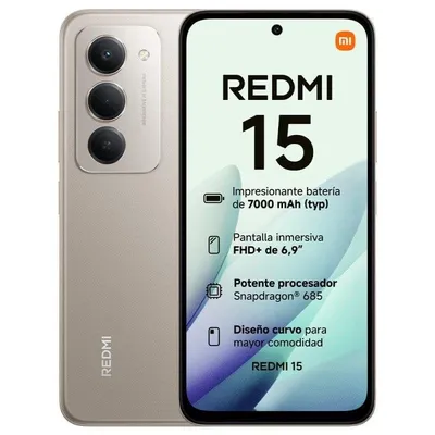 Xiaomi REDMI 15 4G 6GB 128GB 6.9" Titan Grau