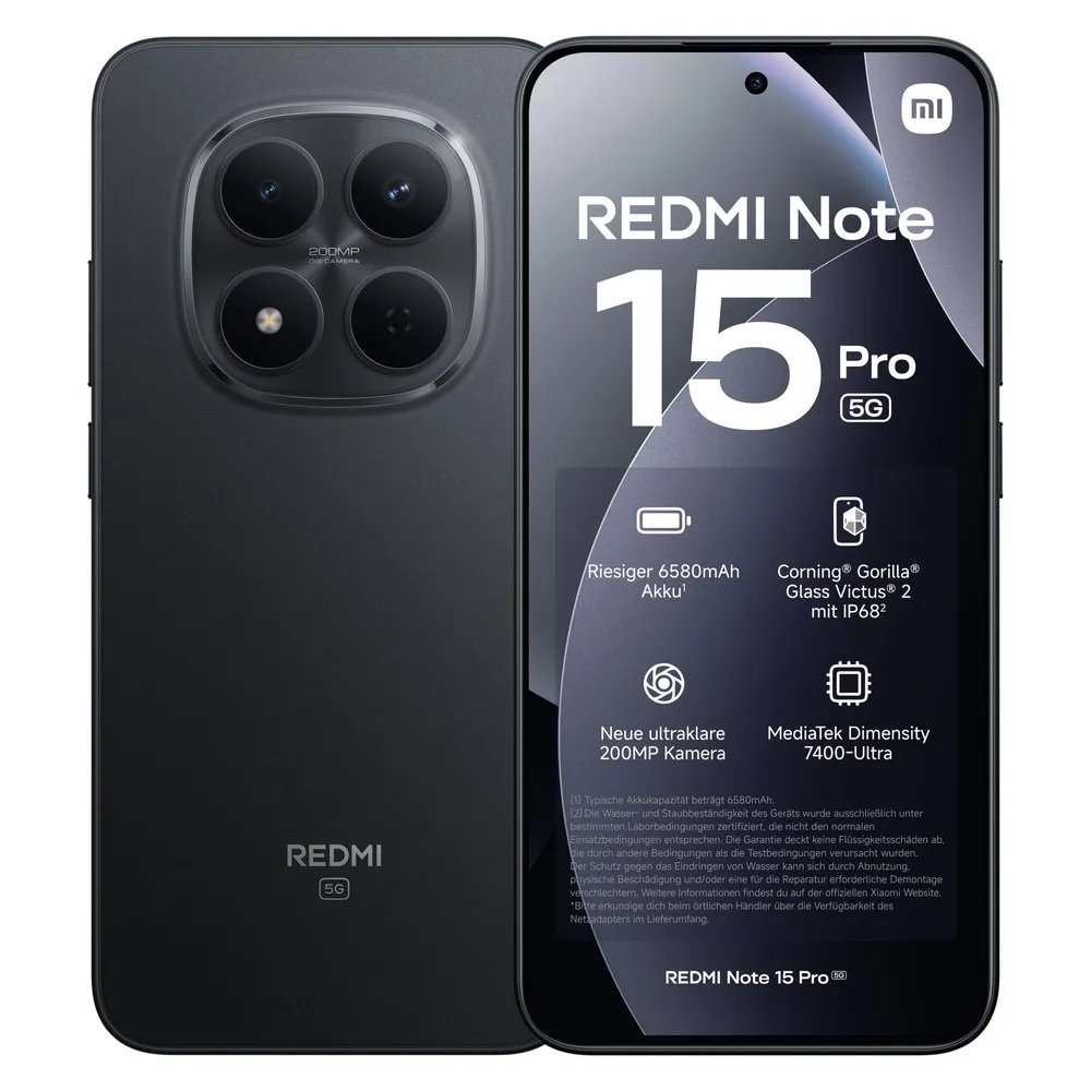 Xiaomi Redmi Note 15 Pro 256GB Schwarz 5G