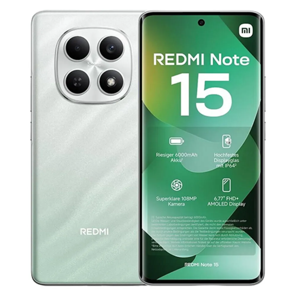 Xiaomi REDMI Note 15 4G 8GB 256GB 6.77" Grün