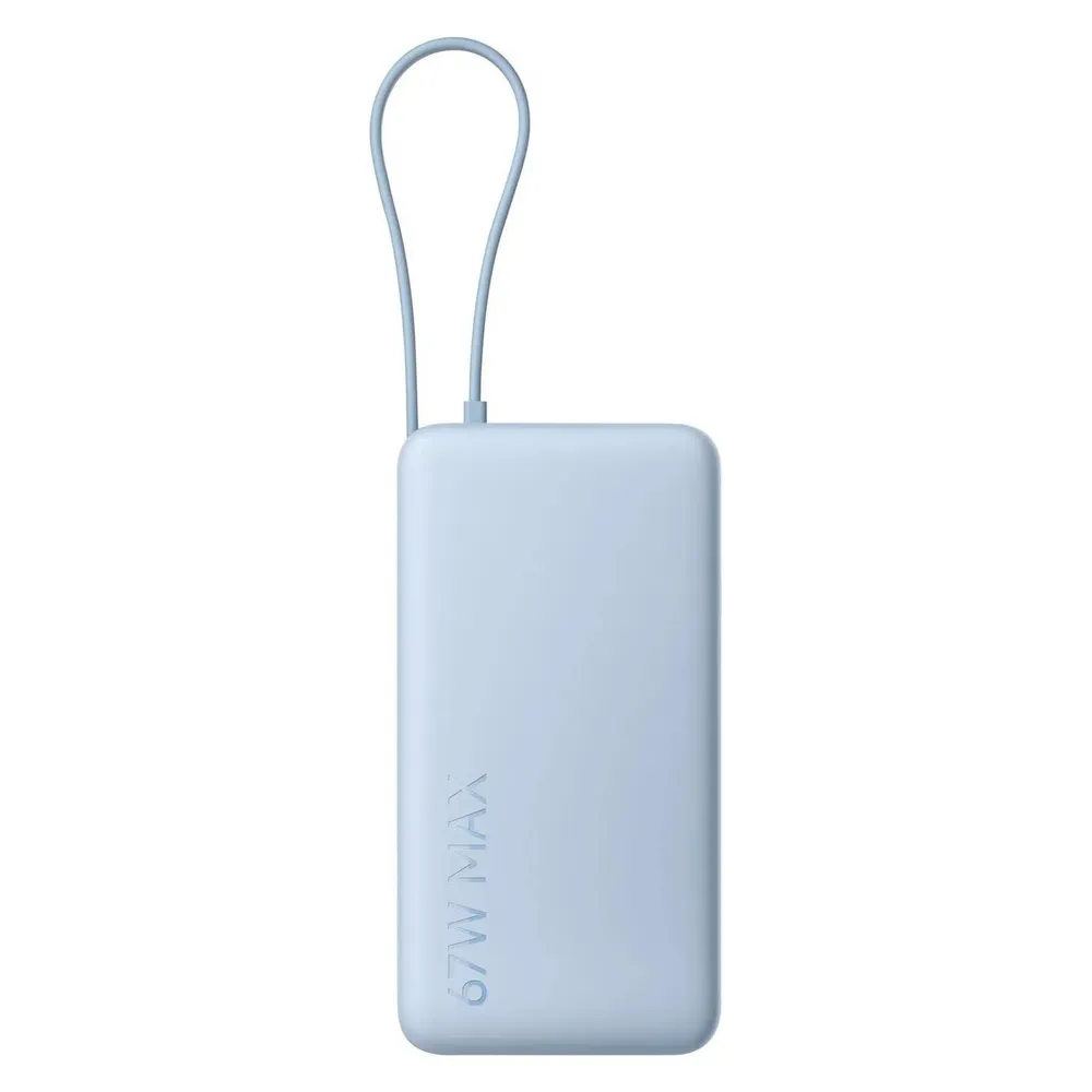 Powerbank Xiaomi 67W 20000mAh Ice Blue integriertes Kabel Schnellladung