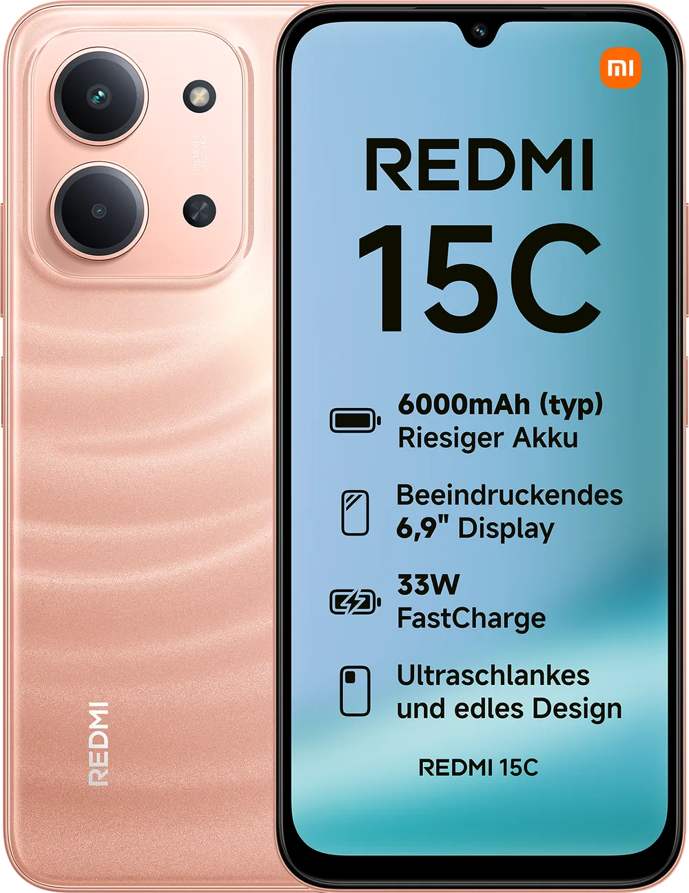 Redmi 15C 4G 4GB+128GB Twilight Orange Smartphone