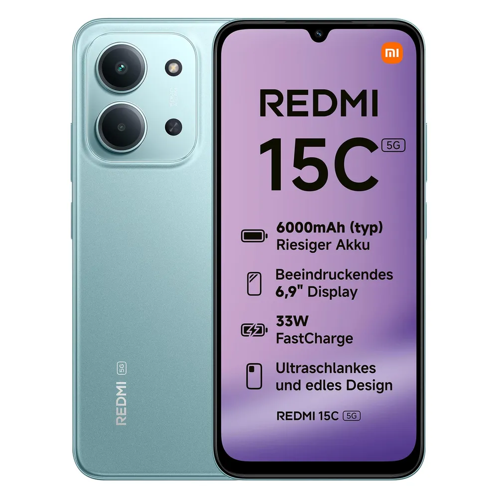 Redmi 15C 5G 4GB+128GB Mint Green Smartphone