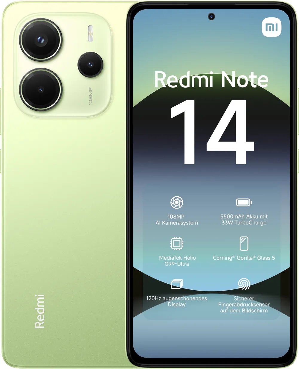 Redmi Note 14 4G 6GB + 128GB Lime Green Smartphone