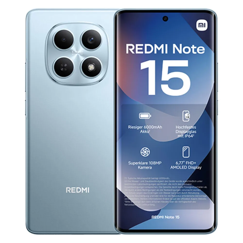 Redmi Note 15 4G 6GB + 128GB Glacier Blue Smartphone
