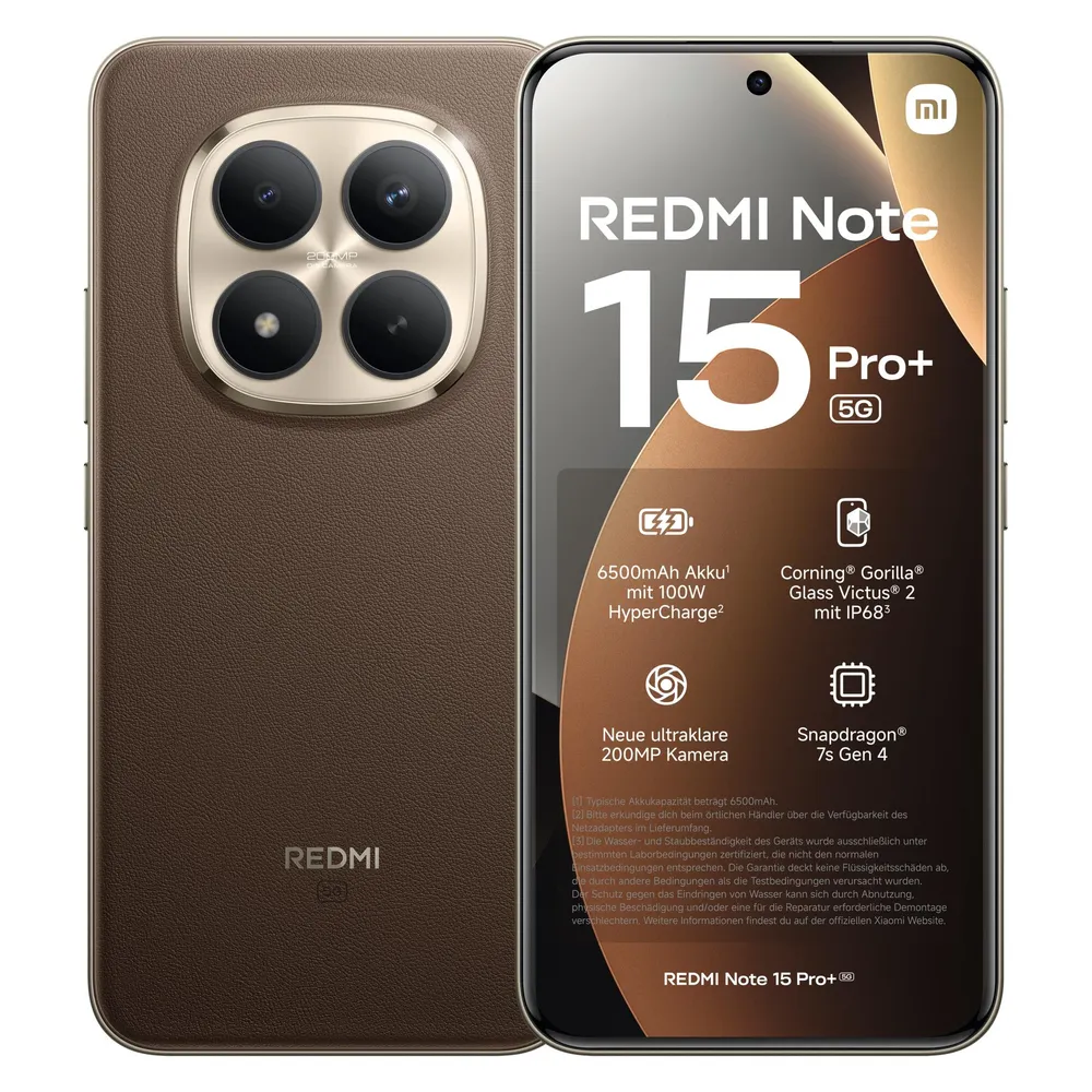 Redmi Note 15 Pro+ 5G 8GB + 256GB Mocha Brown Smartphone