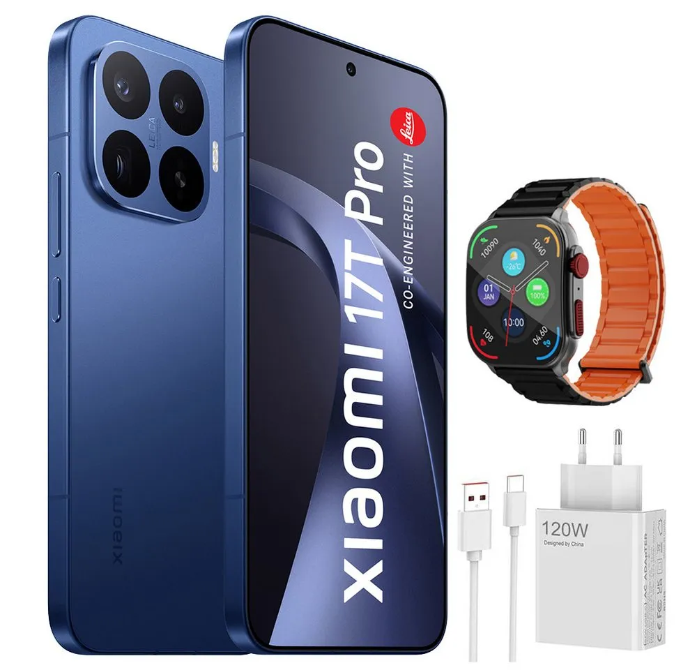Xiaomi 17T Pro 12+512GB Smartphone & 120W HyperCharge & Smartwatch Handy (50 MP Kamera)