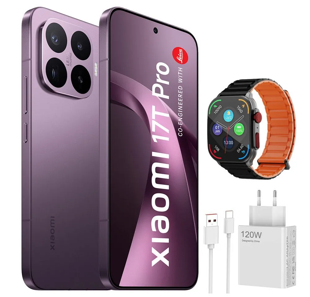 Xiaomi 17T Pro 12+512GB Smartphone & 120W HyperCharge & Smartwatch Handy (50 MP Kamera)