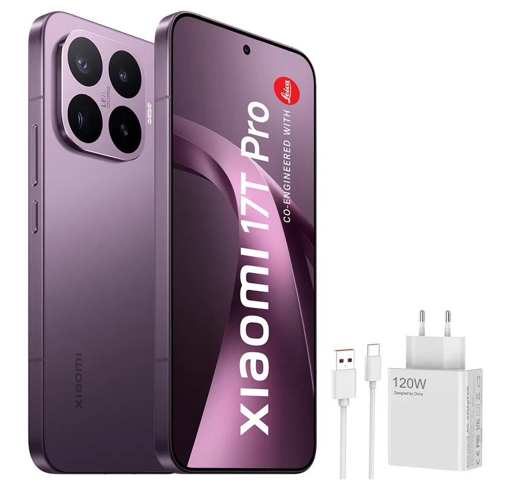 Xiaomi 17T Pro 12+512GB Smartphone & 120W HyperCharge Handy (50 MP Kamera)