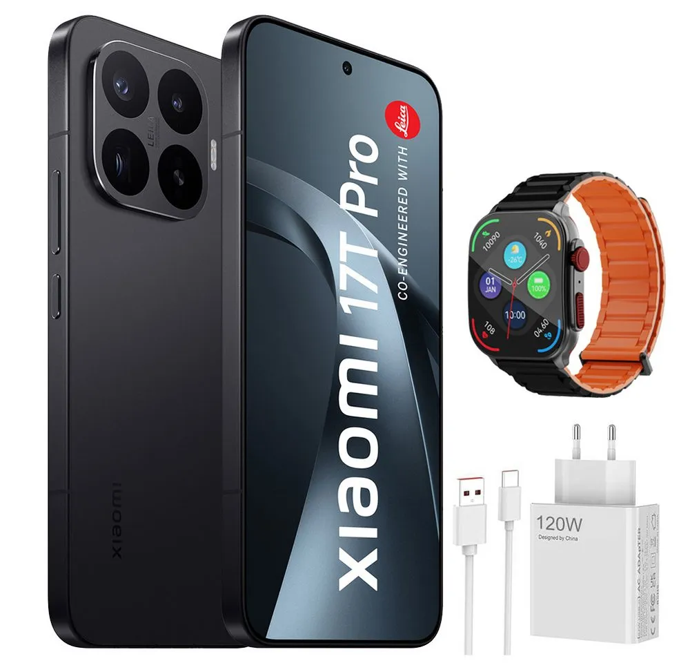 Xiaomi 17T Pro 12+512GB Smartphone & 120W HyperCharge & Smartwatch Handy (50 MP Kamera)