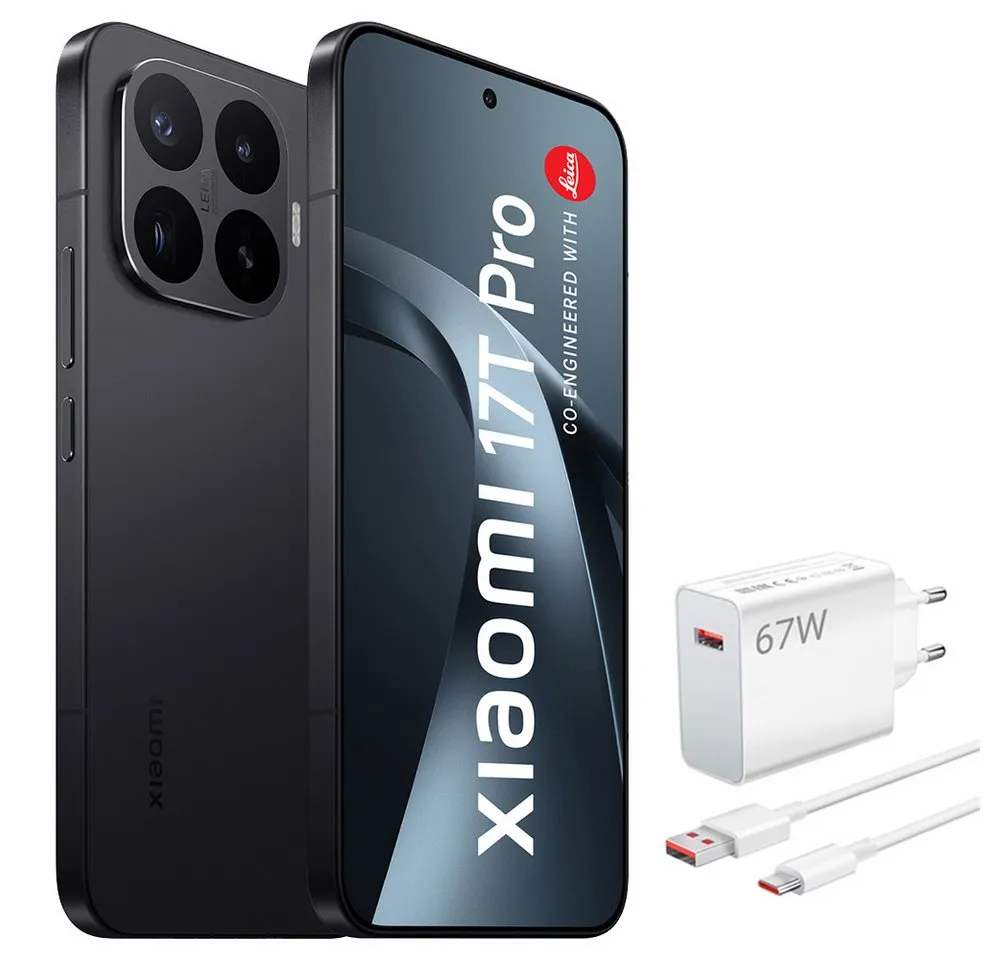 Xiaomi 17T Pro 12+512GB Smartphone & 67W HyperCharge Handy (50 MP Kamera)